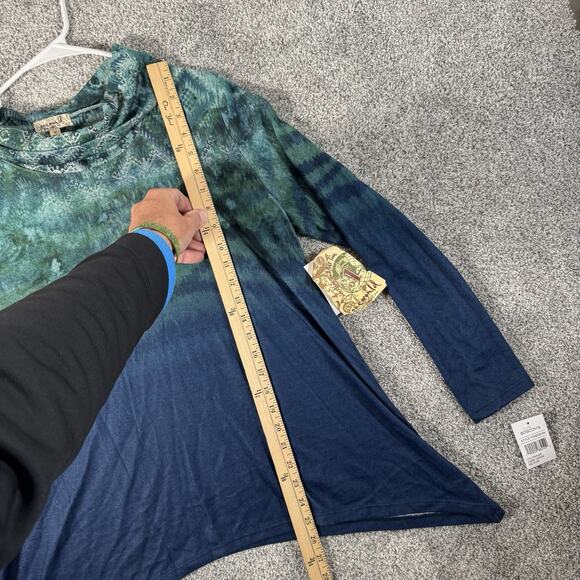 One World Live and Let Live Top M Hippie Chic Earthy Festival Artsy Boho Ombre - Picture 6 of 15